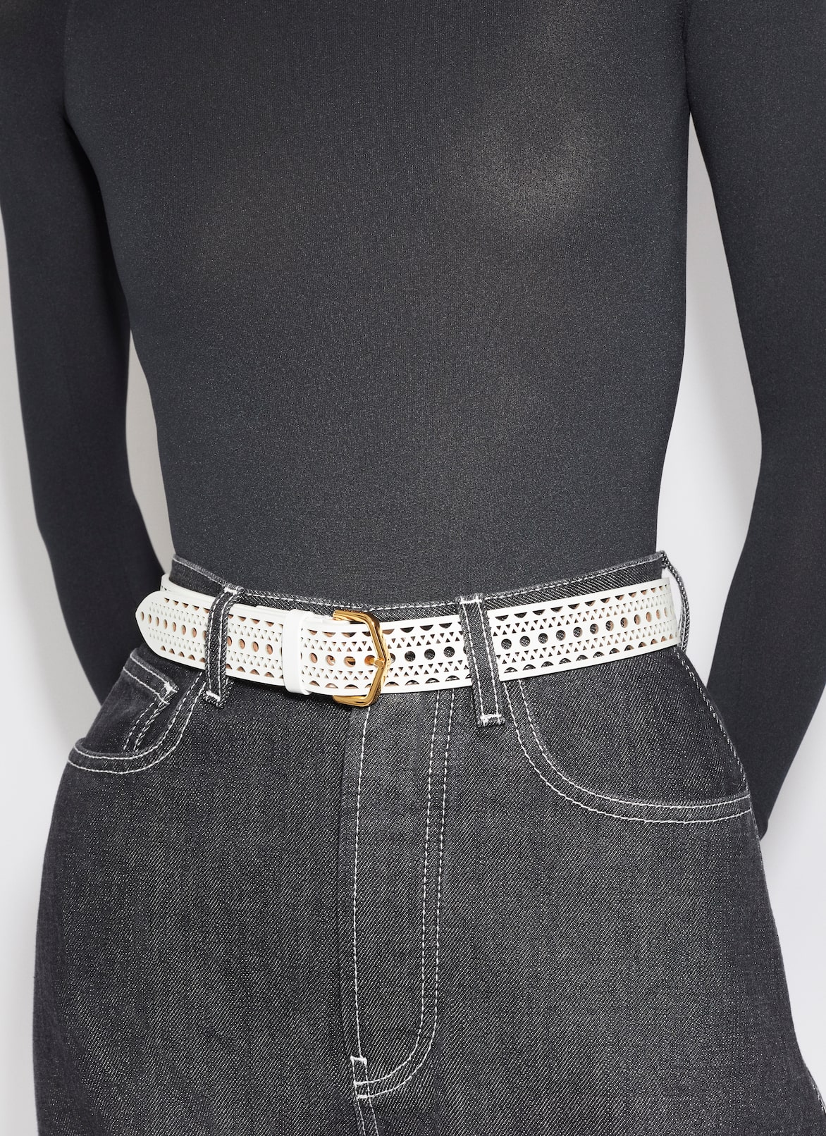 NEO VIENNE BELT IN CALFSKIN ALAÏA WHITE NEO VIENNE BELT IN CALFSKIN
